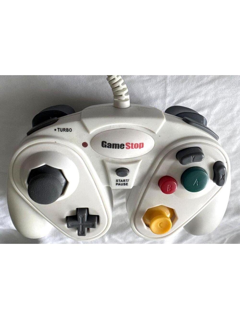 GameStop Turbo G3 White GameCube & Wii Gamepad Game Controller 6.5FT Cable EUC
